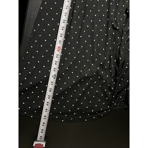 Old Navy Dress Womens XXL Polka Dot Faux Wrap Black White Preppy Career Work - Picture 10 of 11